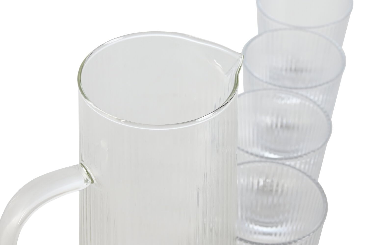 VASO SET 5 BOROSILICATO 8X8X9,5 245ML JARRA 1200