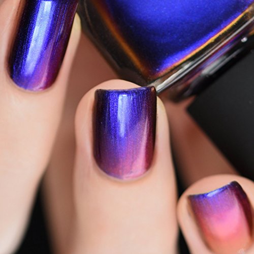 Image of ILNP Cygnus Loop - Blue, Purple, Orange, Yellow, Red, Green Ultra Chrome Color Shifting Nail Polish