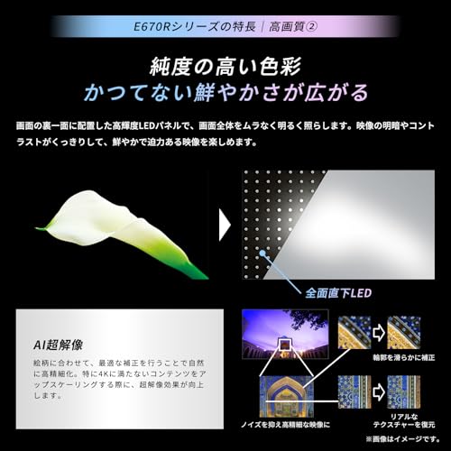 undefined REGZA(レグザ) 65インチ 液晶 65E670R スマートテレビ ネット動画 AirPlay 2対応 Dolby Atmos 2025年モデル の商品画像 5