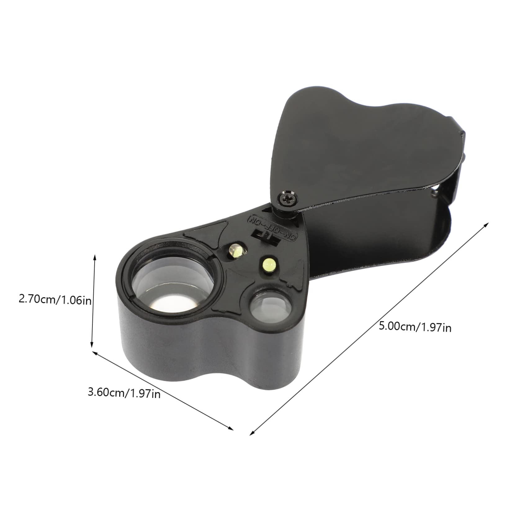 DOITOOL Small Led Light Magnifying Glass 60x Portable Magnifier Light for Jewelry Gem Testing and Detailed Inspection