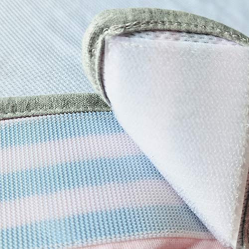 Miaododo Washable Female Dog Diapers,Reusable Pink+Orange+Green Striped Dog Pants For Doggie In Heat Velcro Adjustable Waist(Pack Of 3) (S(Waist 17.7''-21.65''), Pink+Orange+Green) #TOP5