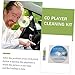 POPETPOP 1Set Disc Cleaning Set Kit with Cleaning Disc and Fluid for CD Enhances Sound and Longevity Durable and Material Solves Playback