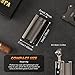 TISFA Cigar Lighter Double Jet Flame Butane Torch Lighter, Built-in Cigar Punch, Cigar Holder, Adjustable Windproof Butane Lighter, Refillable Pocket Cool Lighters for Smoking (Gray)