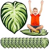 Tinideya 12 Pcs Kids Carpet Circle Seats for Class 16 Inch Round Classroom Rug Floor Cushions Soft First Day of School Educational Mat Non Slip Back to School Learning Playing Areas(Leaf)