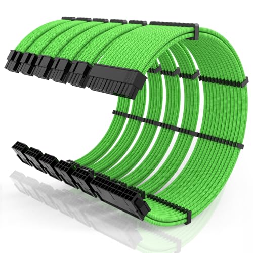 Câbles gainés PC 16 AWG premium de 30 cm avec peignes d'alignement