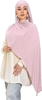Premium Gel Fabric Hijab Scarf with Bandana, 20 color available, 190 x 60 cm