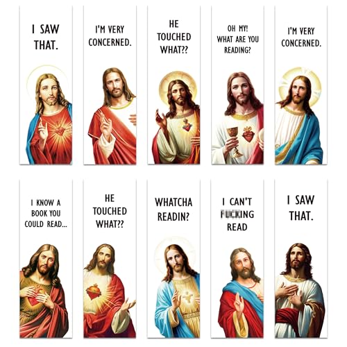 200 Pcs Funny Bookmarks Bulk for Women Men: Smut Jesus Book Mark for Adults, Funny Humor Page Marker Clips for Reading Book Lovers, Bookish Accessories Birthday Halloween Gifts School Office Supplies