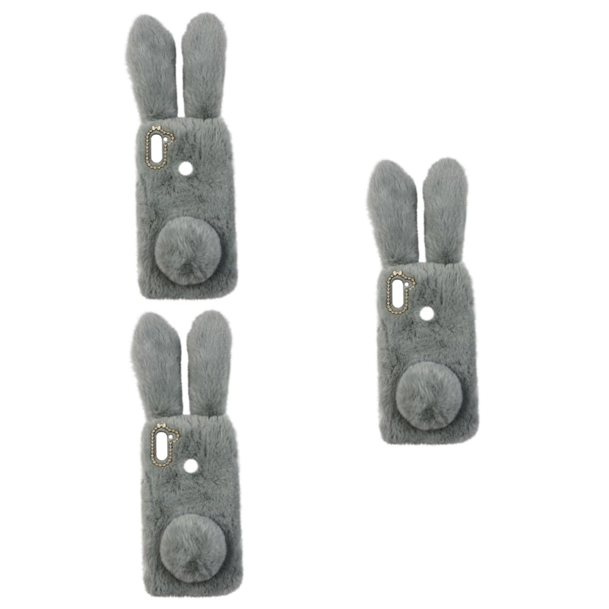Angoily 3piezas Funda De Teléfono De Diseño De Conejo De Felpa Protector Adorable Compatible y