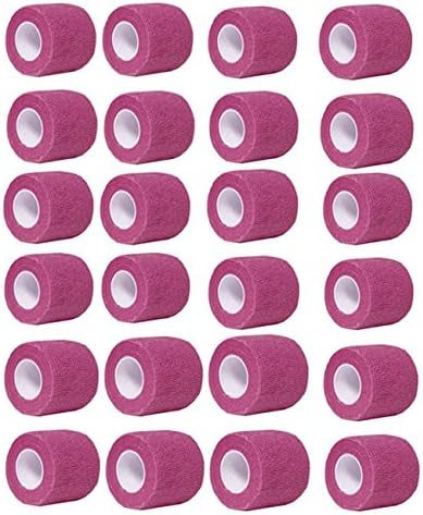 Fidowrap Self-adherent Stretch Cohesive Tape Wrap Bandage for Pets 2 Inches By 6 Yards (Pack of 24) (Purple)