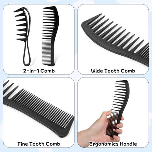Set de 4 Peines Anchos para Cabello Rizado Antiestático miniatura 3
