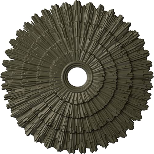 Ekena Millwork CM24ENWHF 24 3/4"OD X 3 1/4"ID X 1 7/8"P Eryn Ceiling Medallion Fits Canopies Up to 4", Witch Hazel