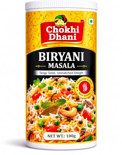 Image of Chokhi Dhani Biryani Masala Powder 100g | Hyderabadi & Lucknowi Style Biryani Spice Mix | Authentic Dum Biryani Masala | Aromatic Indian Rice Masala for Veg & Chicken Biryani | No Artificial Colours