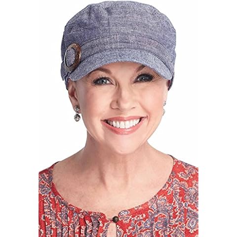 Headcovers Unlimited Logan Hat - Newsboy Cadet Caps for Women - Logan - Denim Cover