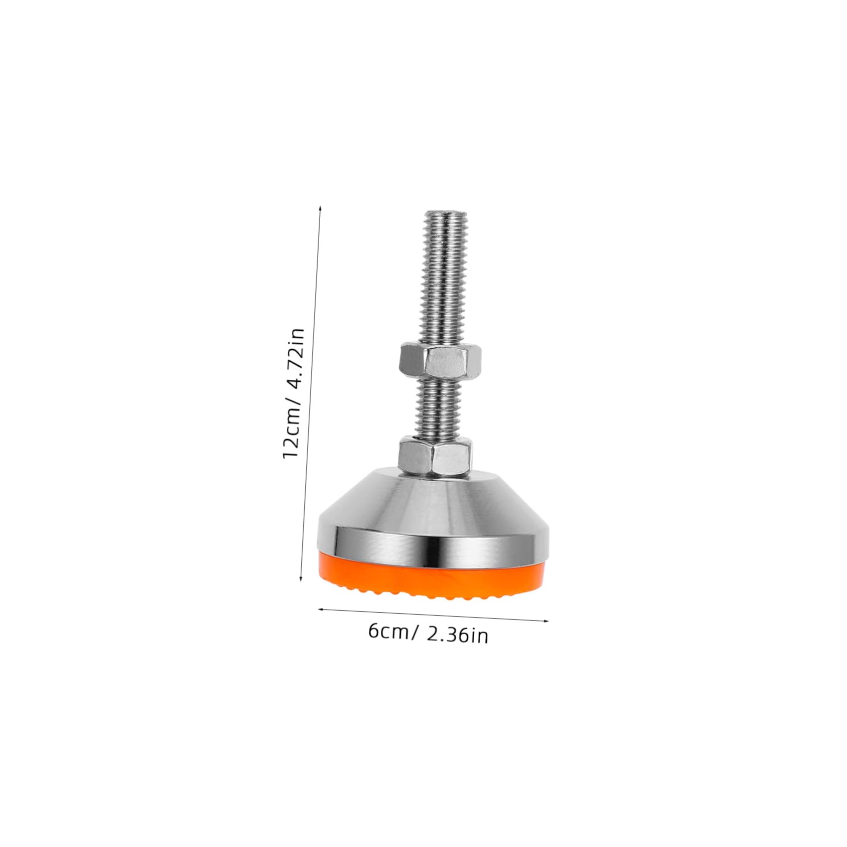 4 Stück Verstellbare Nivellierschrauben aus Kohlenstoffstahl mit Rutschfester Gummibasis Antivibrations Maschinen und Möbelfüße für Werkbänke und Fräsmaschinen