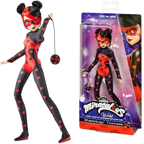 BANDAI Miraculous Boneca articulada Shadybug Versão alternativa Ladybug desenhos animados Miraculous World Paris Licença oficial, boneco manequim de 26 cm, brinquedo infantil de 4 anos e +