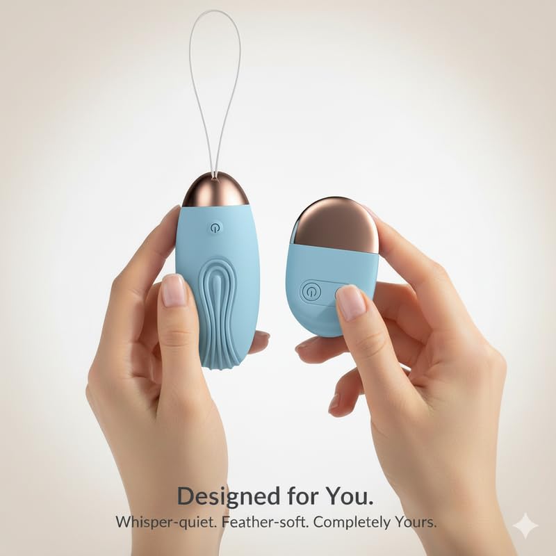 Image of ZYLLION Shark Egg Design Personal Massager for Body Relaxation|Multiple Modes|Quiet & Portable Handheld Massager|Rechargeable Massager for Neck Back| Shoulders & Muscle Relief - Blue