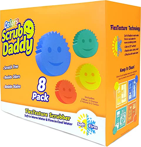 Scrub Daddy Sponges Set - Variety Colors - Scratch-Free Multipurpose Dish...