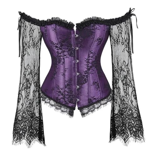 Corset violet X-Small pour sculpter la taille : vêtement rétro sexy