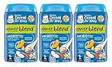 Gerber Cereal for Baby 2nd Foods Power Blend Cereal, Probiotic Oatmeal Lentil Peach & Apple Cereal, Non GMO with Whole Grains & Plant Protein, 8 OZ (Pack of 3)
