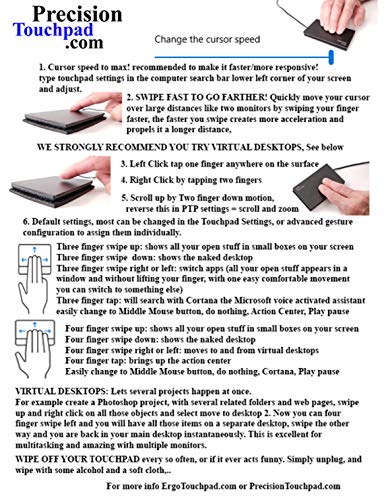 ETPA Touchpad de precisão com fio USB Windows 10 ETP001PTP Pad mais preciso para PC, gestos programá