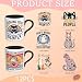 Elewins 12 PCS Funny cat Quotes UV DTF Transfer Decals for Coffee Mugs Water Bottles, Peel-and-Stick Film for Smooth Glass Metal Ceramic Notebook Surfaces Only