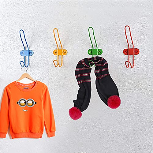 Zagxuade Children Wall Coat Hooks, Kids Colorful Wall Mounted Hooks Rack For Hanging Towels, Clothes, Coats, Hats, Umbrella, Backpacks In Bedroom And Living Room. #TOP3