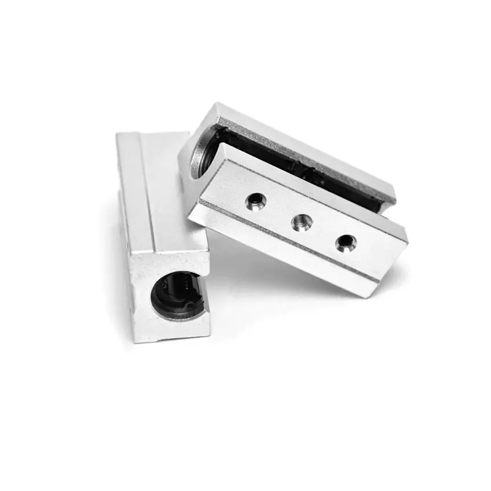 Aluminiumblock SBR12LUU, Kugellager mit linearer Bewegung, 12 mm, Gleitblock, geeignet für die Verwendung der Linearführungsschiene SBR12, CNC, 4 Stück