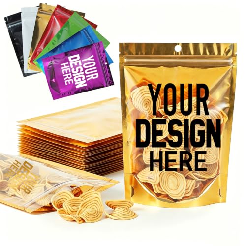 Gold Clear Window Zip Bags 14x20x8CM