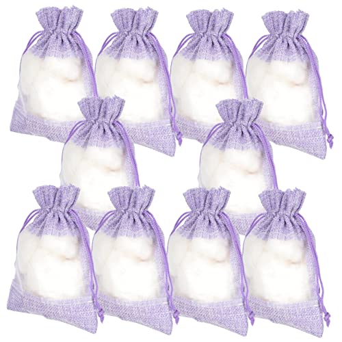 10 bolsas de saquitos de lavanda vacías con cordón miniatura 1