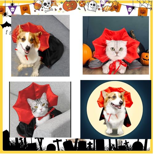 Disfraz capa de vampiro para perro talla única miniatura 6