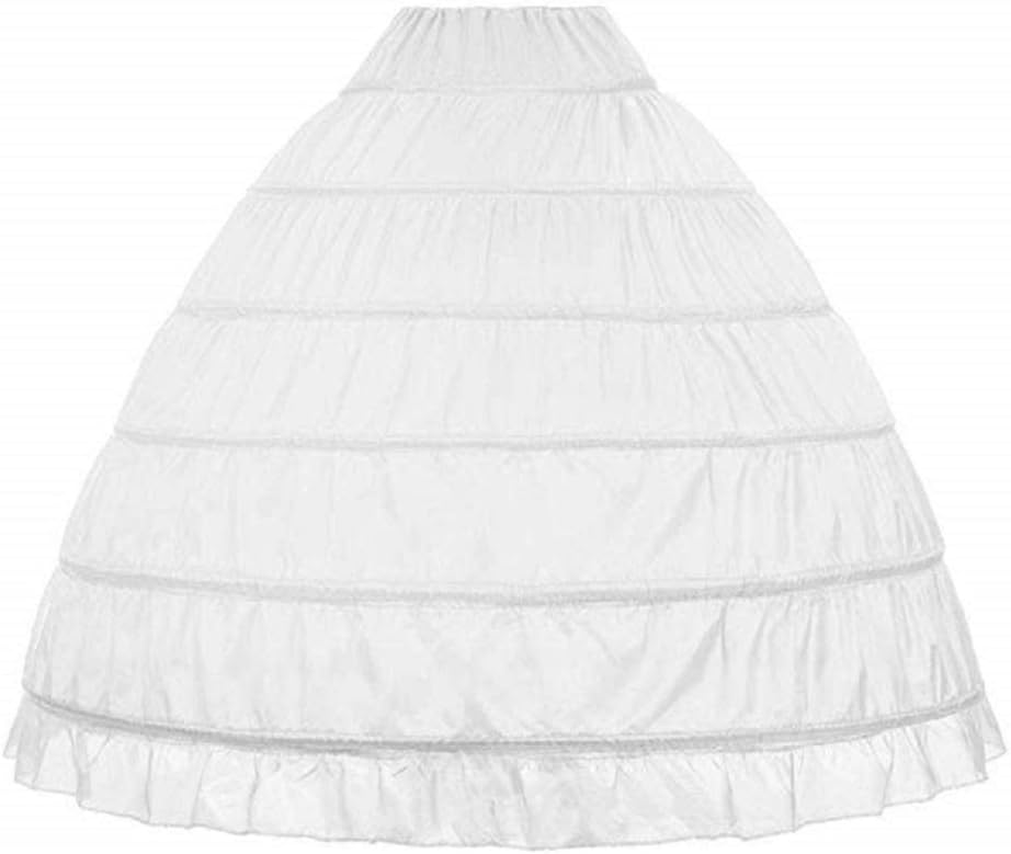 Full A-line 6 Hoop Floor-Length Bridal Dress Gown Slip Petticoat