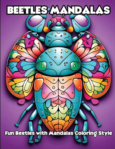 Beetles Mandalas: Fun Beetles with Mandalas Coloring Style