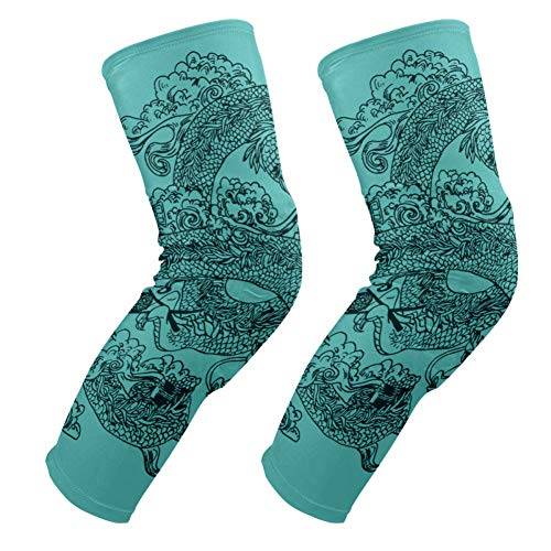 Genouillère rembourrée sport motif dragon et sushi homme femme