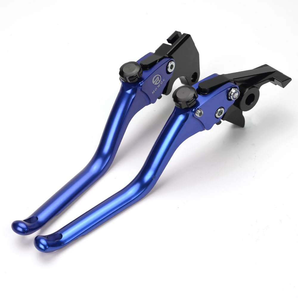 MOWOK Leve Freno e Frizione Moto Accessori per MT07 MT-07 FZ07 2014-2025 Tenere 700 XSR 700 900 ABS FZ09 MT-09 TRACER 2015-2020 FZ8 FZ6R XJ6N XJ6 Diversion Regolabili Design Arrotondato (Blu)