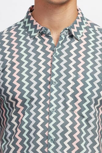 Image of BULLMER Trendy Regular Fit Printed Causal Shirt for Men - Pack of 1