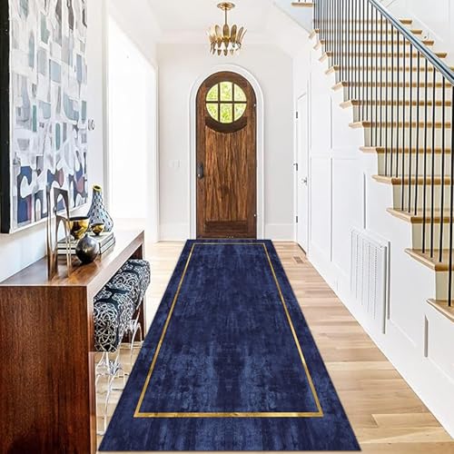 廊下、キッチン、寝室用のロングカーペットランナー 1m/1.5m/2m/3.5m/4m/4.5m/5m/6mの長さ モダンで洗えるナローランナーラグ バルコニーフロア 滑り止めマット(80×450cm)
