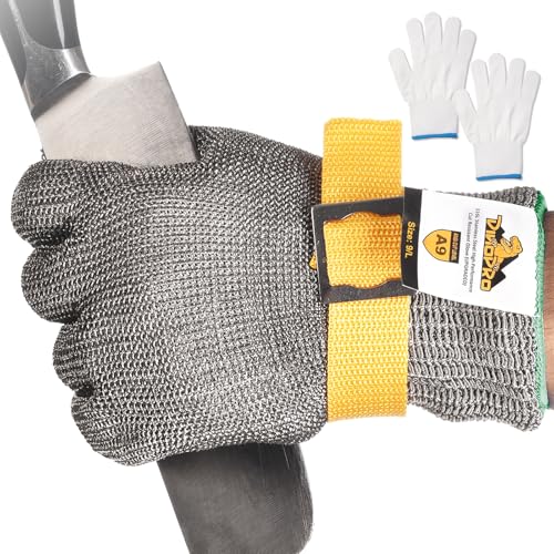 dinopro Upgraded Cut Resistant Stainless Steel Gloves