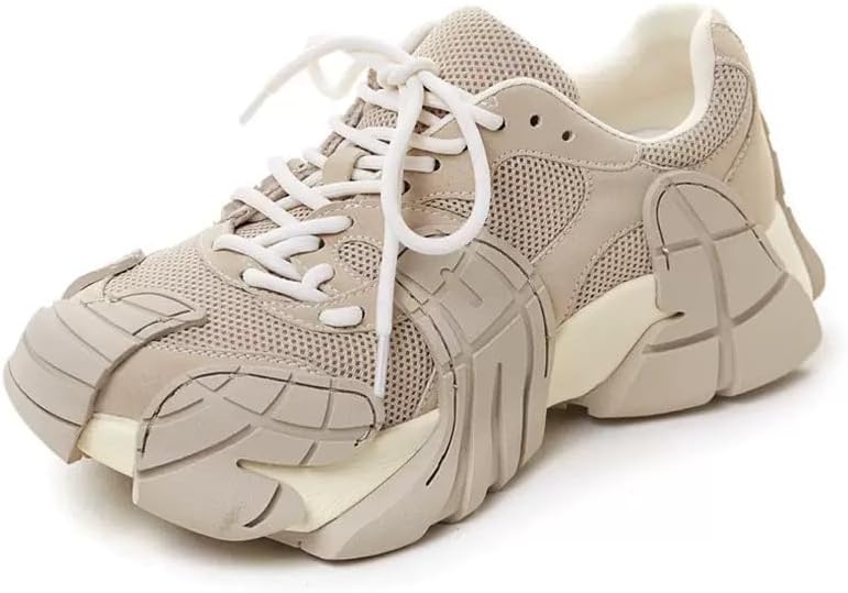 [HanaMark] レディース スニーカー【7cm増高】 厚底 ランナー シューズ 軽量で弾力性 通勤 通学 カジュアル 春夏秋