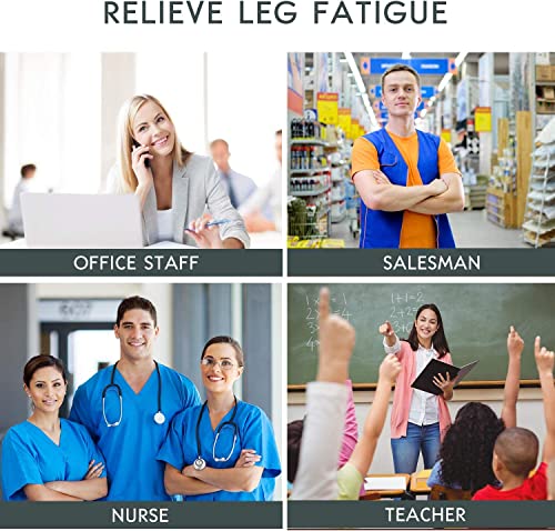 Image of +MD Cotton Compression Socks for Women & Men 4 /6 Pairs 15-20mmHg Knee High for Sports, Travel, Nursing Long Sitting Standing