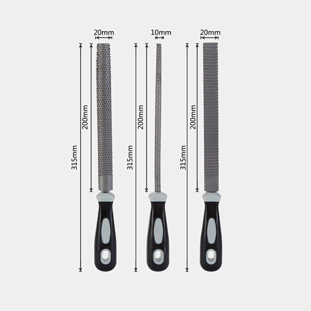 Juego De Limas De Escofina, Limas De Carpintería De Carpintería De Acero Al Carbono Multifuncionales Para Bricolaje Limas De Mano De Madera Para Ebanista Y Carpintero Reparación (200 Mm, 3 Piezas)