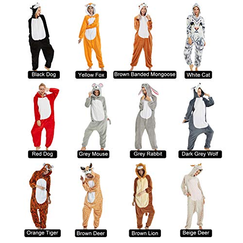 WUYUZI Pijama Fleece Onesie Fofinho Animal Costume Festa Pijamas Para Mulheres Homens