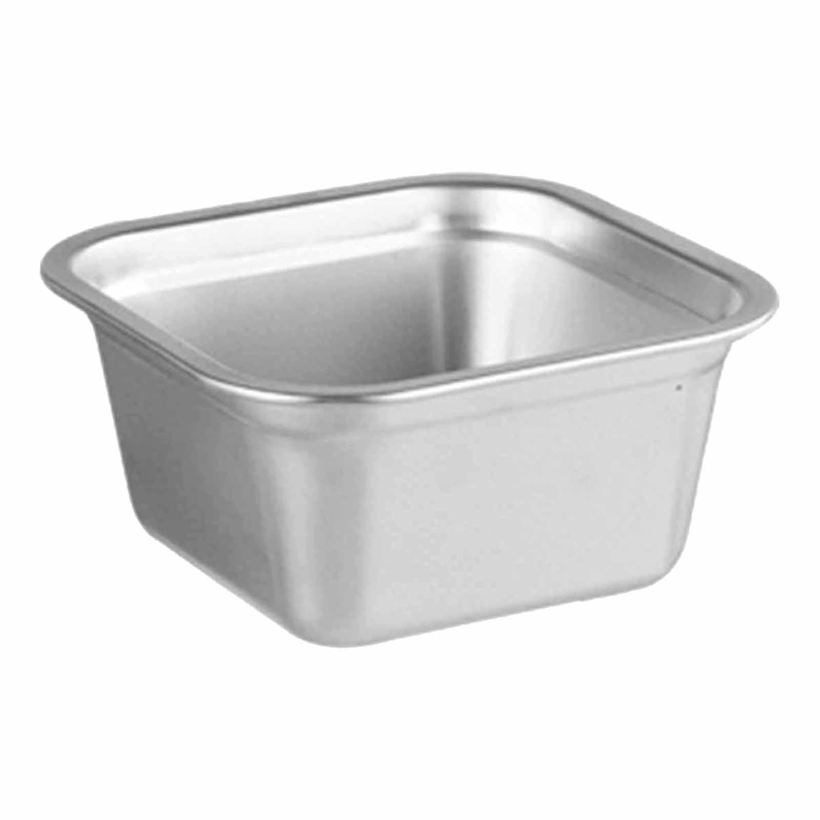 Bol carré en acier inoxydable polyvalent de 6.8 cm pour mélanger et servir vos en-cas