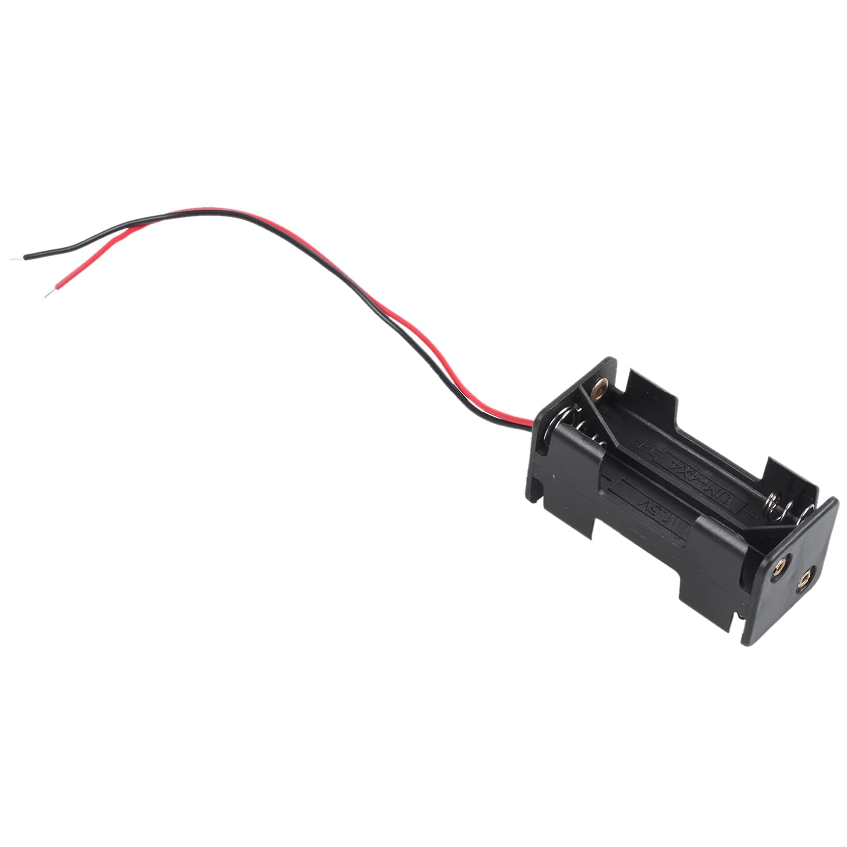 4 piezas 2 4 x 1,5 V AAA batería titular con conectores de alambre - Negro