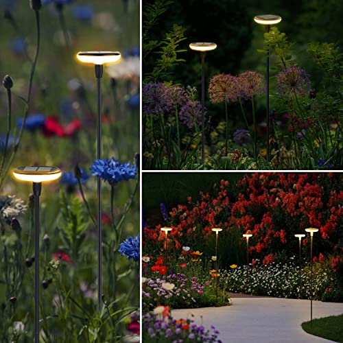 Solar Garden Lights Outdoor, Waterproof Swaying Solar Lights Garden Decor, Solar Powered Landscape Path Stake Yard Lights Decorative For Yard/Garden/Patio/Flower Bed/Lawns Decorations 【6 Pack】 #TOP5