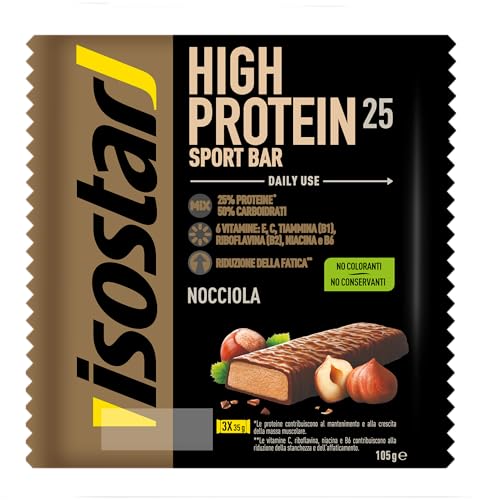 Isostad High Protein Powerplay, Barrette Proteiche gusto Cioccolato e Nocciola - 3 x 35 g