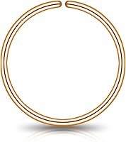Vista 20 de LUCKYJEWUS Argolla pequeña y delgada de oro o plata de ley para perforación de nariz de mujer Dorado