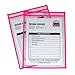 C-Line Neon Stitched Shop Ticket Holders, Pink, Both Sides Clear, 9 x 12 Inches, 15 per Box (43919)