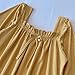 Womens Victorian Nightgown Long Sleeve Soft Sleepwear Princess Cute Lace Ruffle Lounge Dress Vintage House Dress Yellow