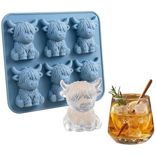 Image of Mini Highland Cow Mold, Tray, Reusable Tray for Home Entertaining, Dishwasher Mould, Single Piece Maker