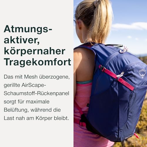 Osprey Sportlite Unisex Rucksack, 20L, Alkaline/Hotspot Pink, O/S